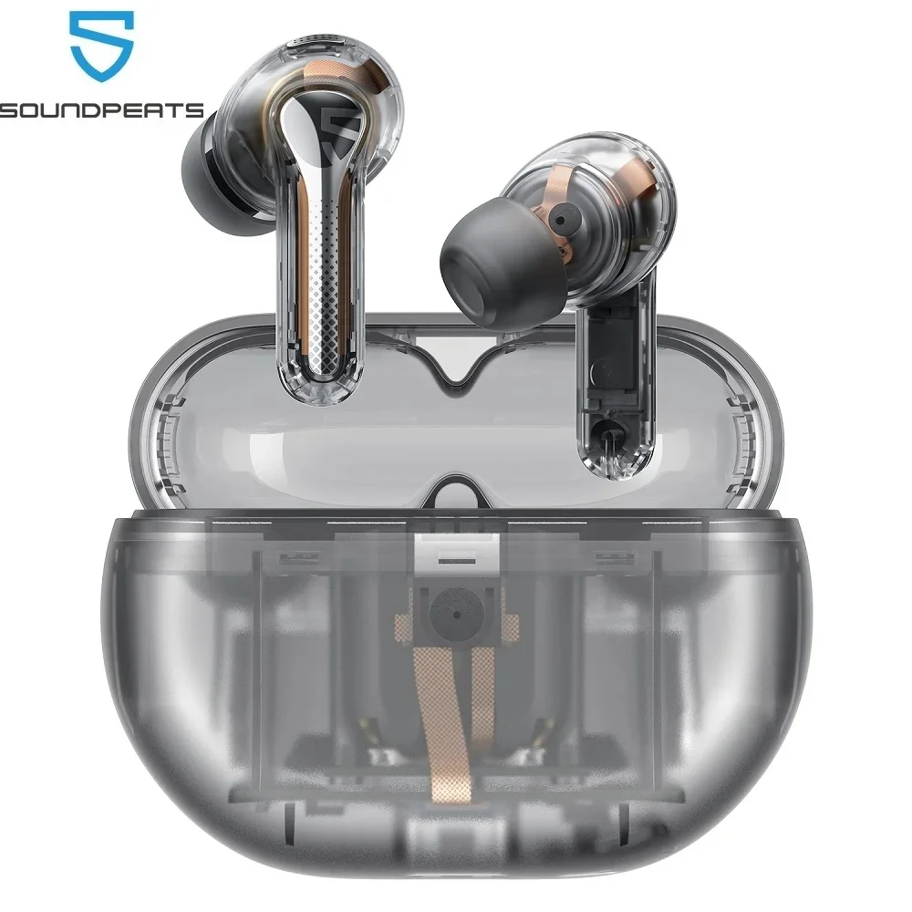 Auriculares inalámbricos SoundPEATS Capsule3 Pro con alta resolución y LDAC, auriculares híbridos ANC Bluetooth 5.3 de 43 dB con 6 micrófonos, total de 52 horas