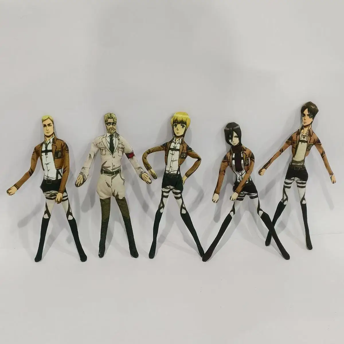 Anime Attack on Titan Rivaille Ackerman Eren Jaeger Cosplay Plush Stuffed Dolls movable Abstract Wire Skeleton Halloween Prop
