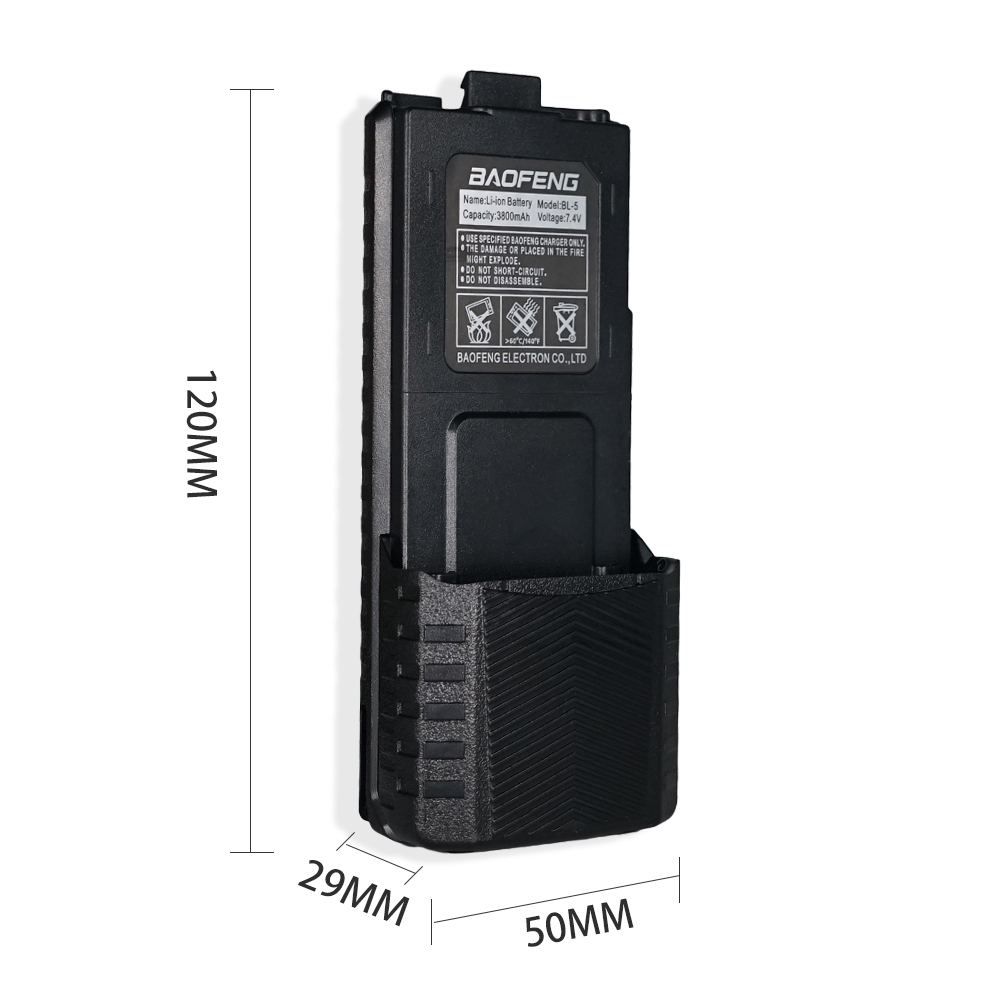 Baofeng 1800mAH/3800mAh UV-5R Walkie Talkie Vergrößern Li-Ion Akku BL-5 Für UV5R UV5RE UV5RA Zwei Weg Radio zubehör Power