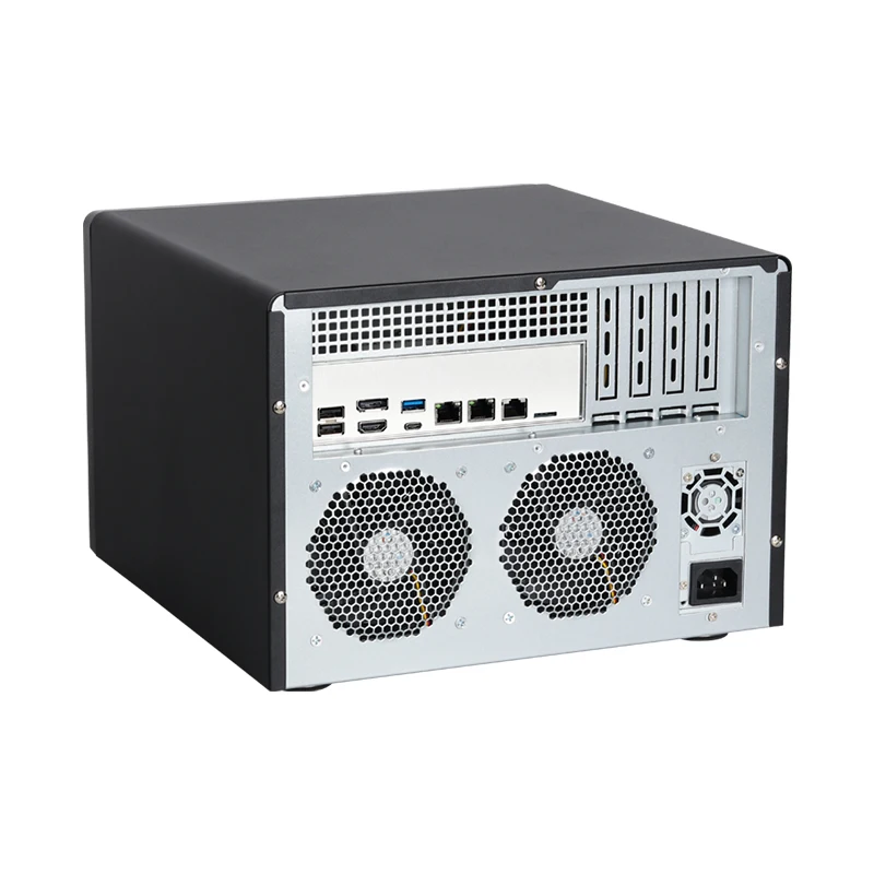 XCY X108 NAS-ПК, 8 отсеков, 2,5/3,5-дюймовый жесткий диск SATA Intel N100 DDR5 2xM.2 SSD 2,5G/10G Ethernet Type-C, слот Windows11 Linux RAID TF