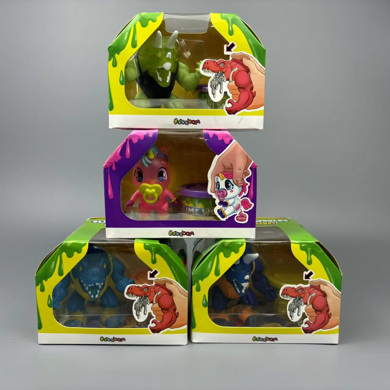 Brinquedo de Slime Antiestre em Forma de Dinossauro Monstro, Figura Colecionável para escentes e Adultos, Estoque Disp...