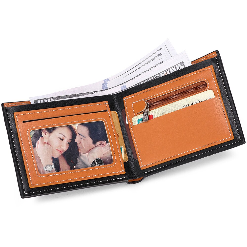 Neue Carbon Faser Kurze Brieftasche männer Karte Tasche Integrierte Zipper Ändern Tasche Halter