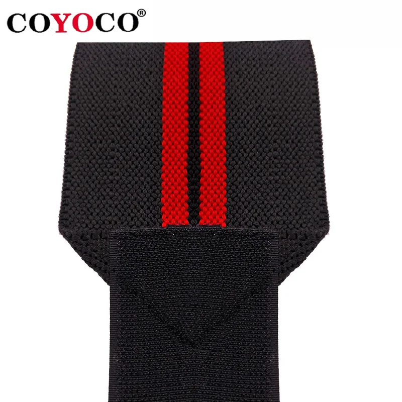 1 쌍 조정 가능한 붕대 역도 손목 밴드 손목 보호대 중괄호 지원 COYOCO 브랜드 전문 스포츠 그레이