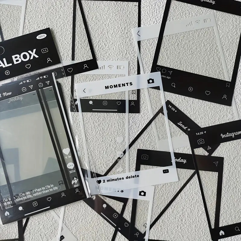 15 個ヴィンテージ写真フィルムフレーム PET ステッカー包装 DIY 日記ゴミ日記装飾ラベルステッカーアルバムスクラップブック