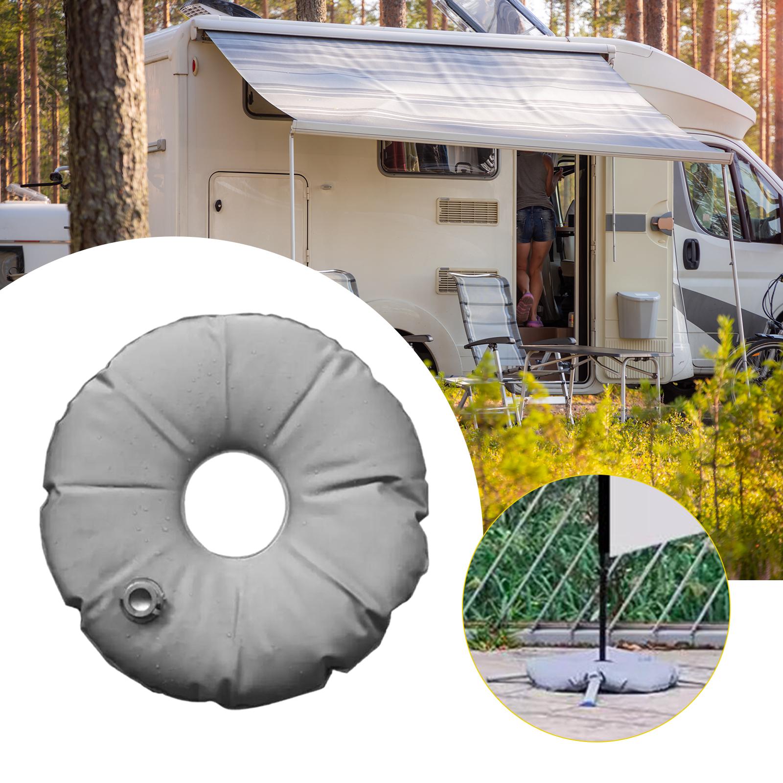 Base de paraguas con bandera de peso, bolsa de peso de agua rellenable, resistente, soporte de poste de bandera de plumas