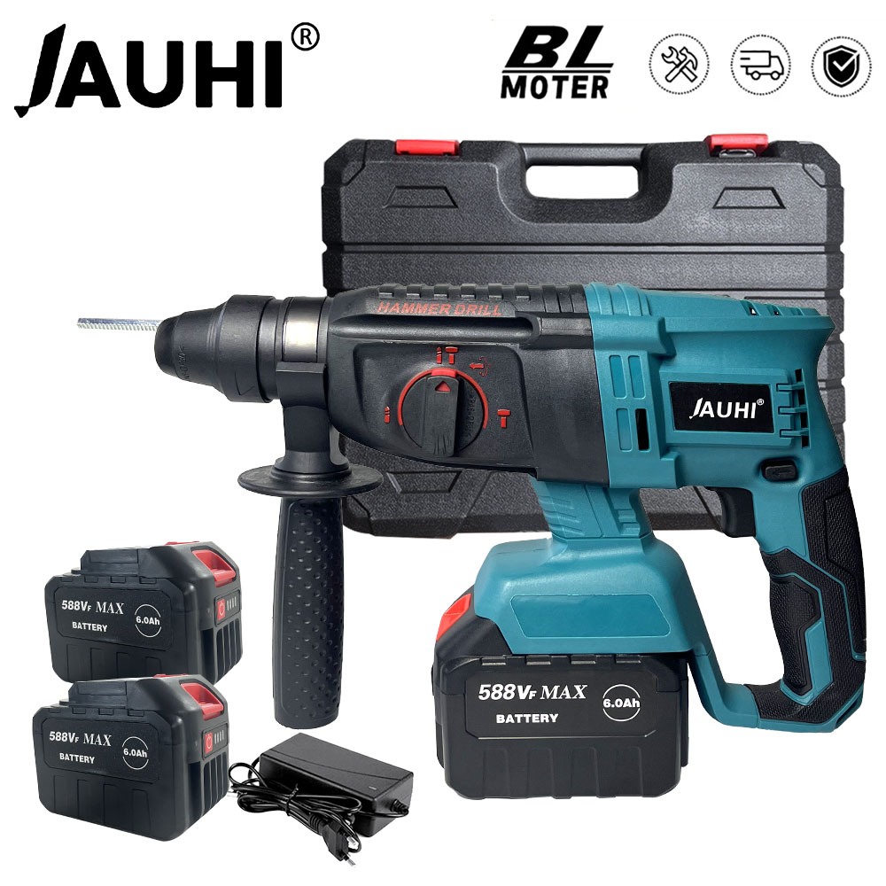 JAUHI 18 В литиевая батарея бесщеточная аккумуляторная ударная дрель электрическая ударная дрель для батареи Makita