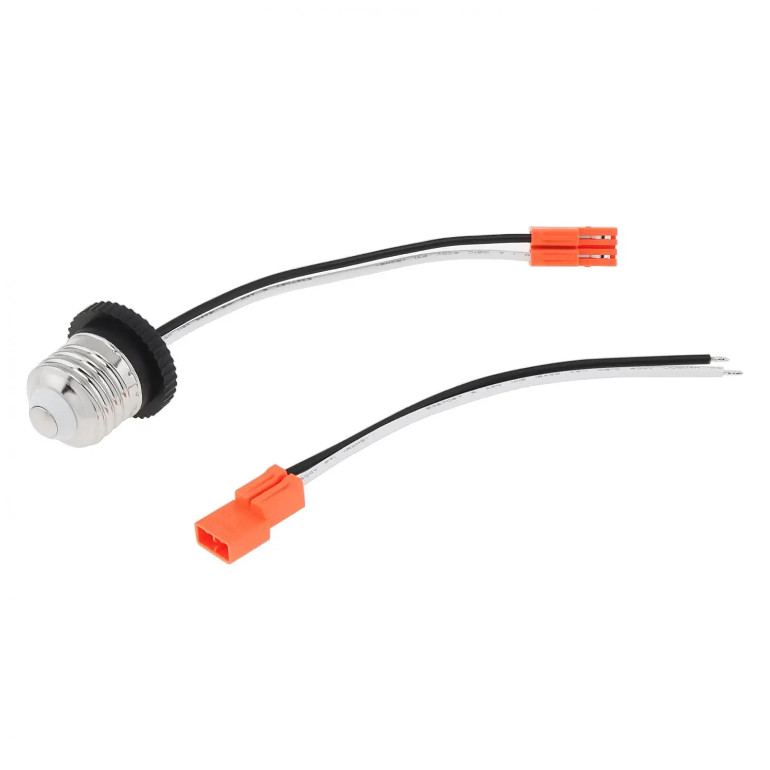 Adaptador de enchufe E26 de fácil instalación, Base media, tornillo macho en bombilla, Pigtail para luces de techo Led, Downlight