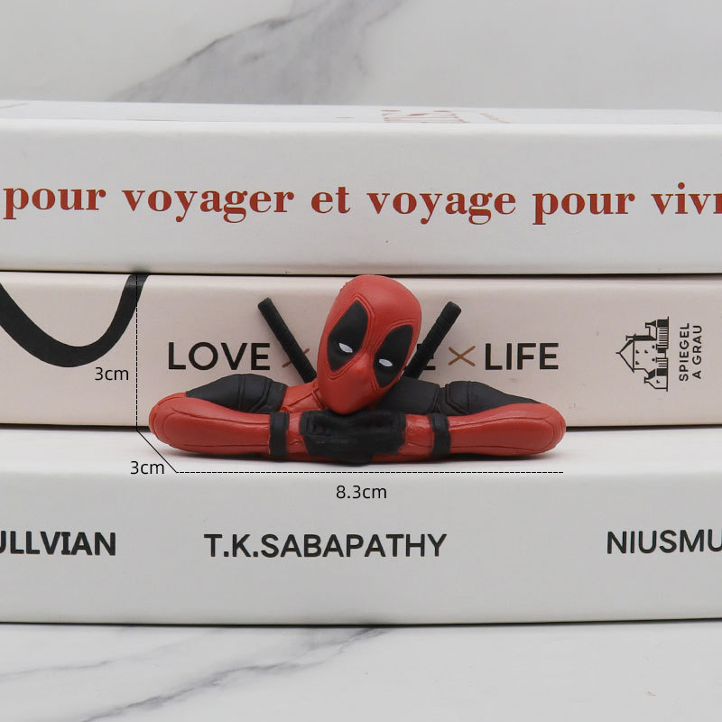 6 décoration de bureau Deadpool voiture bureau à domicile Marvel 8 cm X-MAN drôle mignon Figure enfants modèle jouets