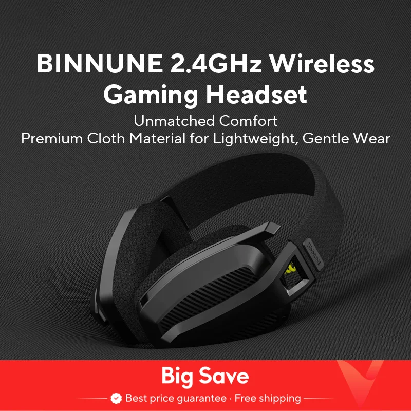 BINNUNE-auriculares inalámbricos para juegos, 2,4 GHz, con micrófono, para PS5, PS4, PC, Mac, Playstation, Bluetooth, con micrófono