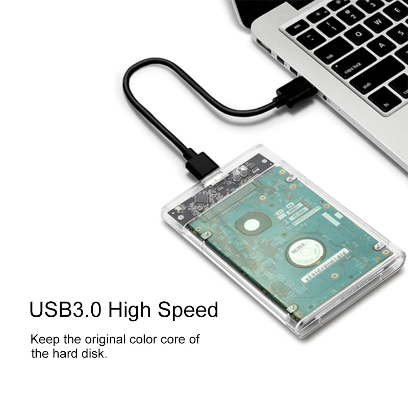 USB 3,0 Microb transparent 2,5 Zoll externe Speicher hülle Sata 5 Gbit/s HDD SSD Festplatten gehäuse Unterstützung Uasp für PC-Laptop