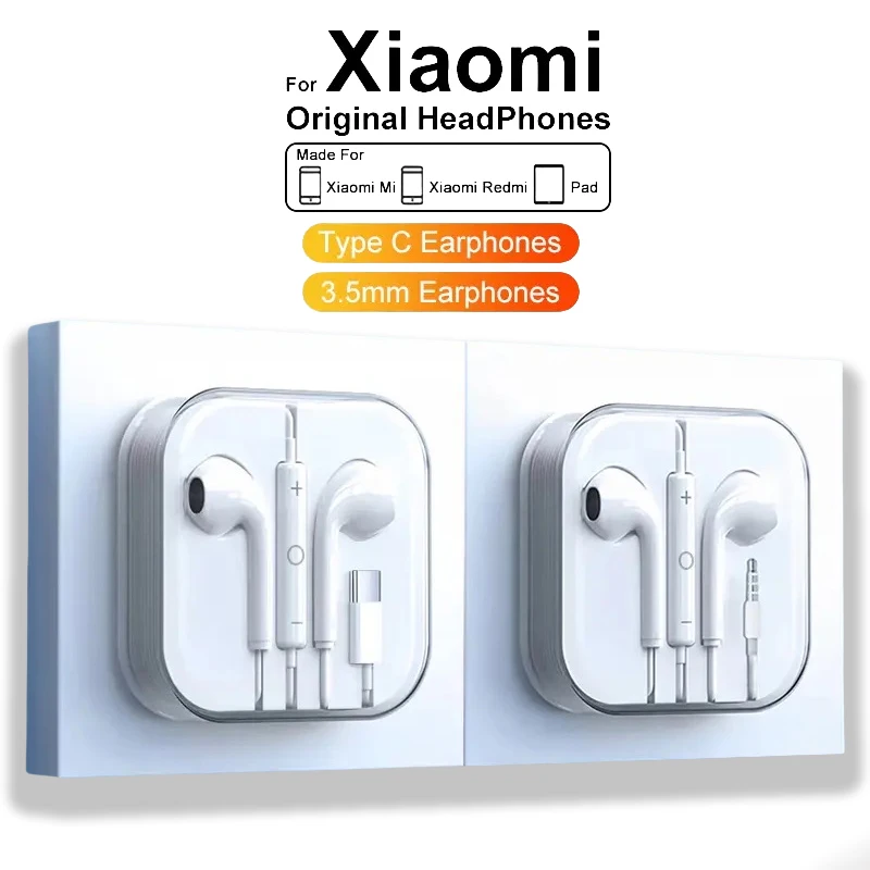 Type C Bedrade Hoofdtelefoon Voor Xiaomi 14 13 12 11 Pro Ultra Lite 3.5Mm Oortelefoon Voor Redmi Poco Huawei Samsung Oordopjes Accessoires