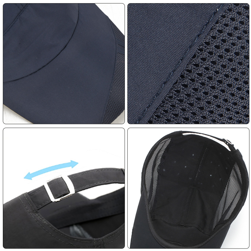 Gorra de béisbol de malla para hombre y mujer, sombrero para el sol con visera, transpirable, de secado rápido, para pesca al aire libre, senderismo, correr, deportes, moda