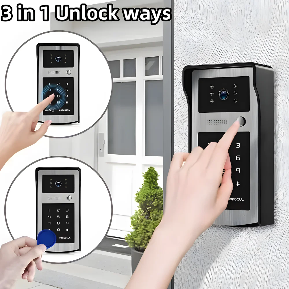 10 Inch Tuya Smart Wifi Video APartment Intercom System 1080P Wireless Doorbell Camera Rfid Unlock Door Entry Intercom Doorman