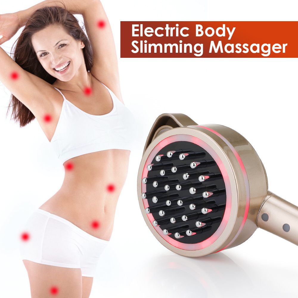Elektrische Meridian Pinsel Körper Abnehmen Heizung Schaben Massage Anti Cellulite Fatburner Mikrostrom Guasha Lymphdrainage