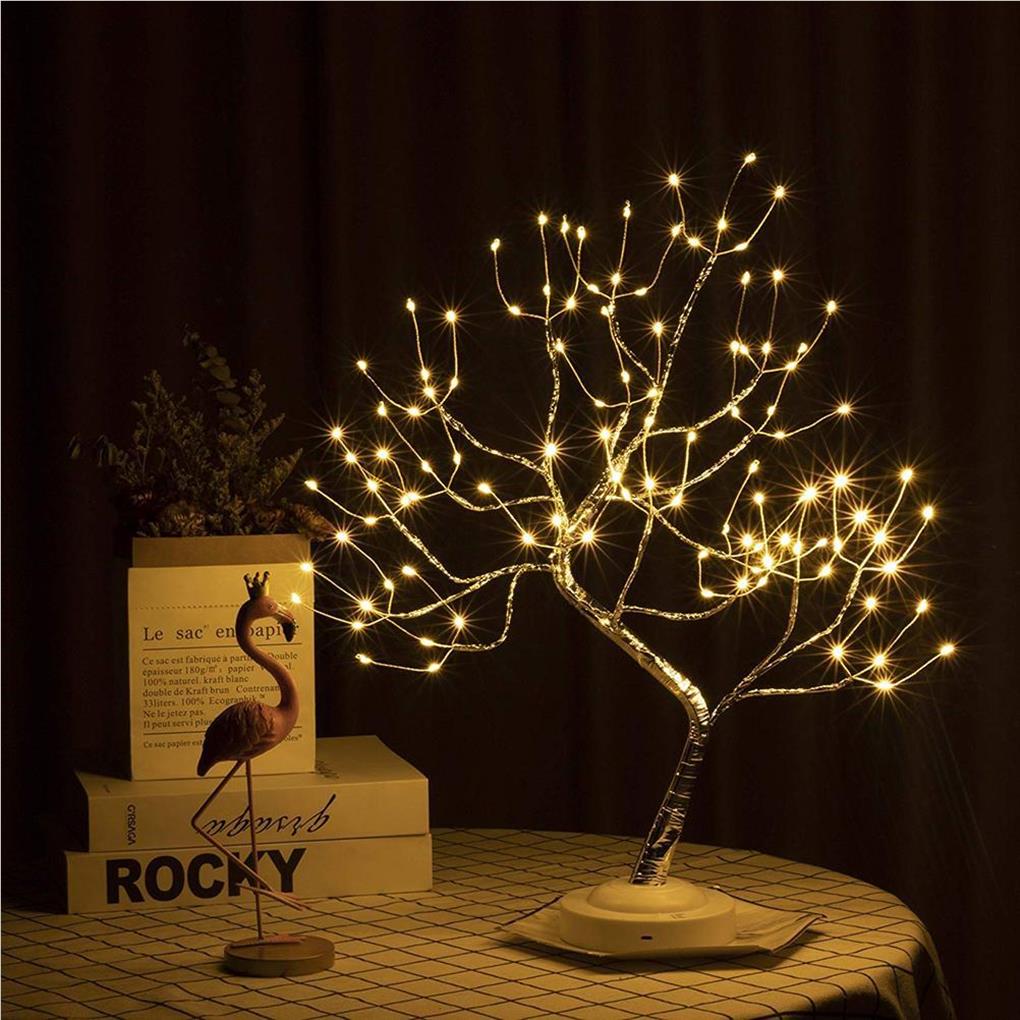 LED Tischlampe Baum Kupferdraht USB Powered Schlafzimmer Studie Dekorative Decack Lampe Kreative Beleuchtung Innen Nachtlampe