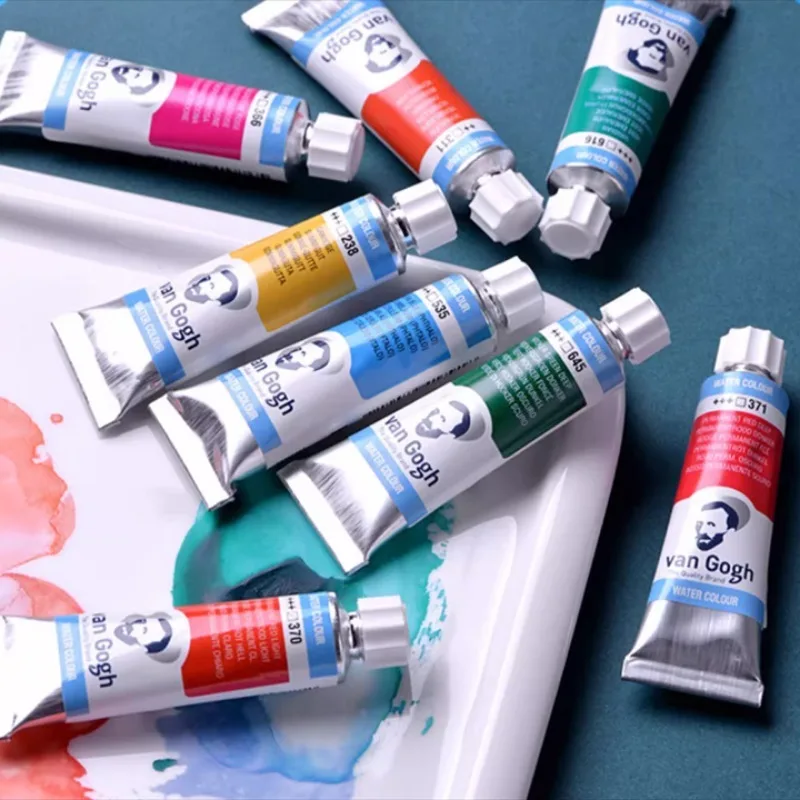 10ml Tubular Van Gogh Watercolor Pigment High Concentration / Transparency Pigment Artist Grade Art Watercolor Painting Creation