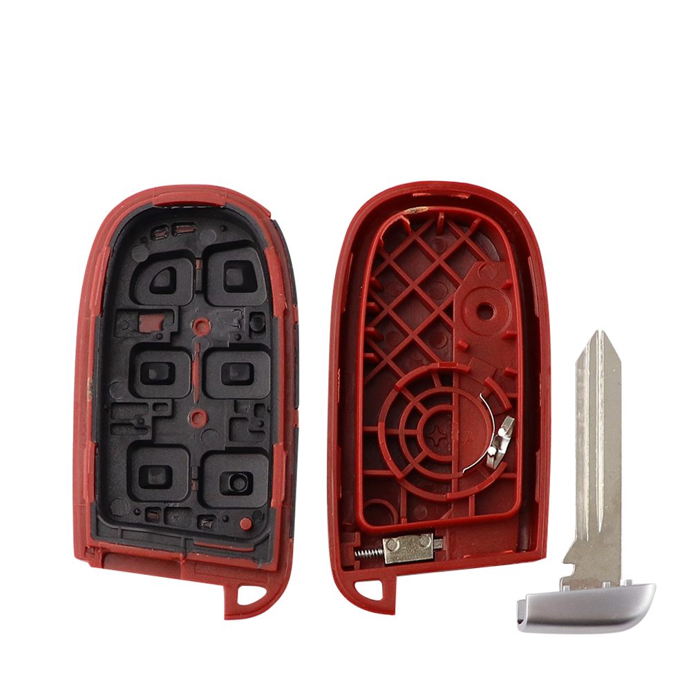 YIQIXIN 5 Buttons Remote Car Key Shell For Jeep For Chrysler 300 Dodge Dart Ram 1500 Dart Challenge Charger Keyless Insert Blade