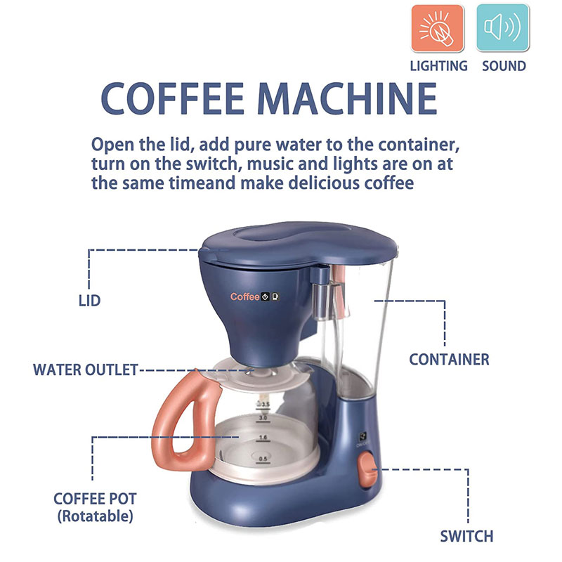 Clearance_Pretend Kitchen Play Toys Electric Vacuum Cleaner Water Sweeper Household Juicer Dispenser Washing Machine with Light 