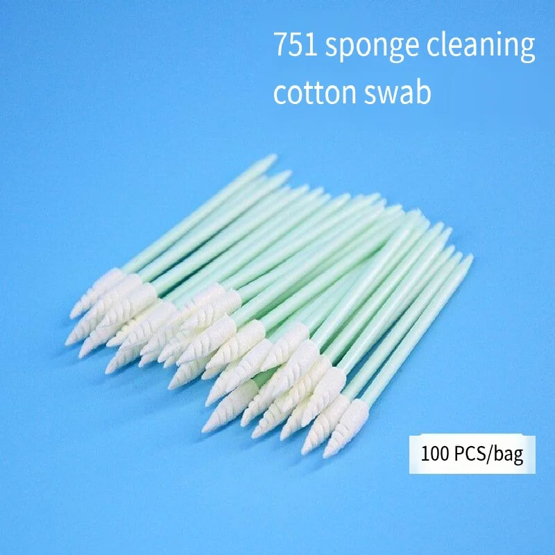 อุตสาหกรรมผ้าฝ้าย Micro Swab เครื่องมือทําความสะอาด Nonwoven Anti-Static Dust Off สําหรับเลนส์ป้องกันหน้าต่างไฟเบอร์เลเซอร์