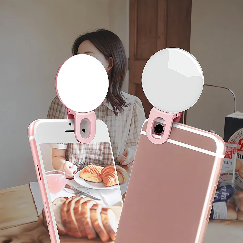 Fill Light lamp Mini Clip Mobile Phone Cold Warm Super Bright ABS Synthetic Plastics Three Block Camera Lens For Selfie Artifact