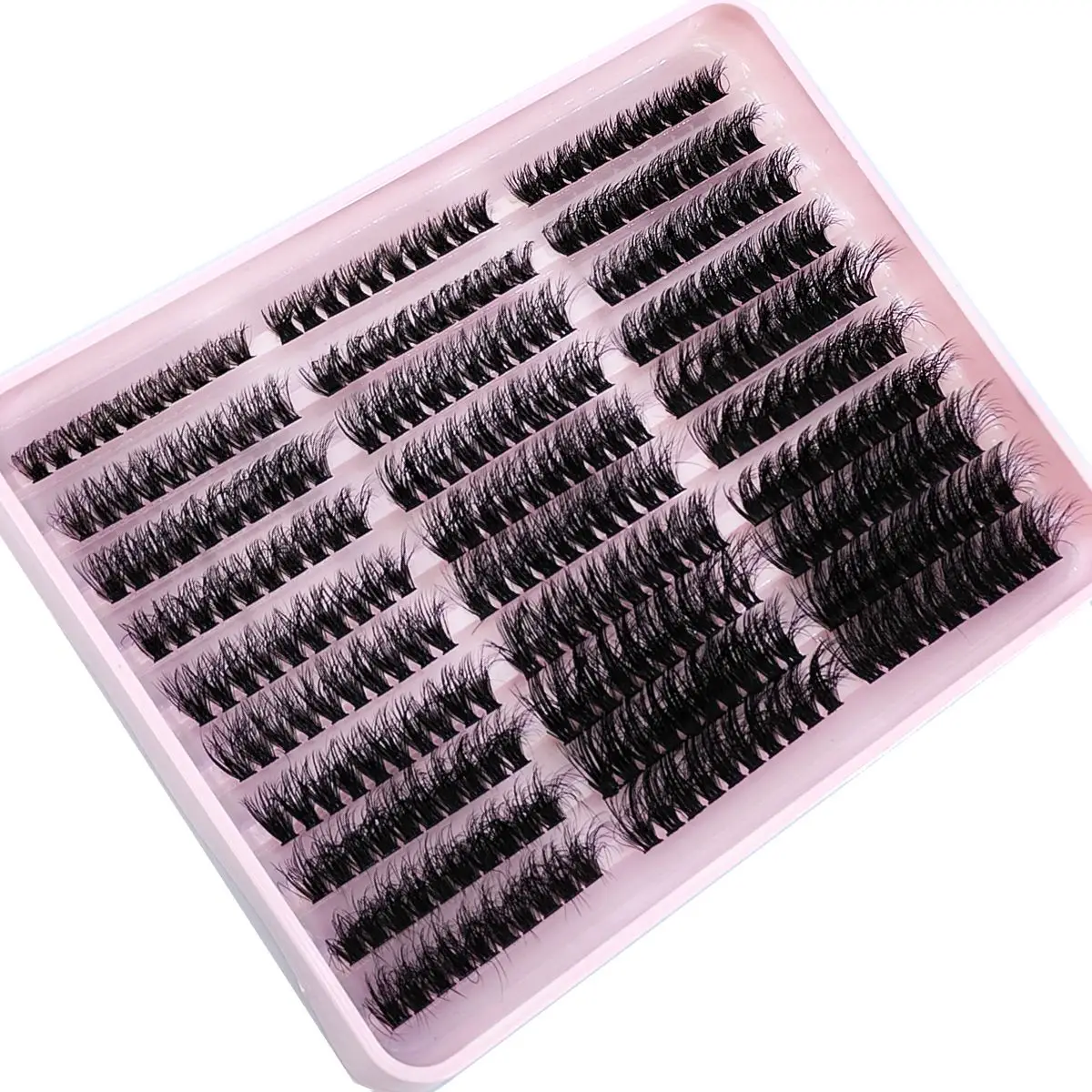 290/300 PCS 5D Fluffy ขนตาหนา Clusters D/DD Curl Wispy ขนตา 60 + 80 + 100 ผสมขนตาขนตาปลอม