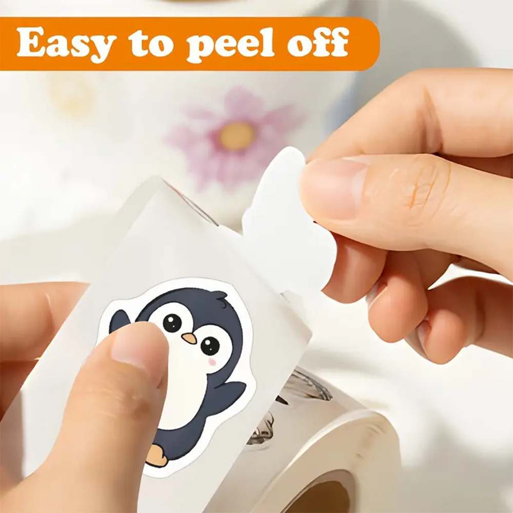100-500pcs Penguin Animal Stickers Cartoon Removable Notebook Graffiti Sticker Decoration DIY Gift Baking Package Envelope Lable