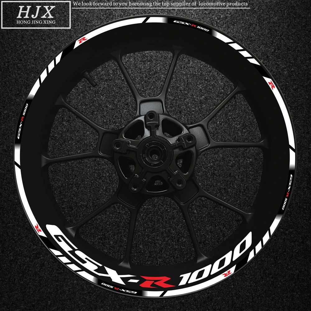 Dày Cạnh Sticker Sọc Bánh Xe Trung Tâm Chất Lượng Cao Phản Quang Decal Phù Hợp Cho Suzuki Gsxr1000 Xe Máy Rim Sửa Đổi Đánh Dấu