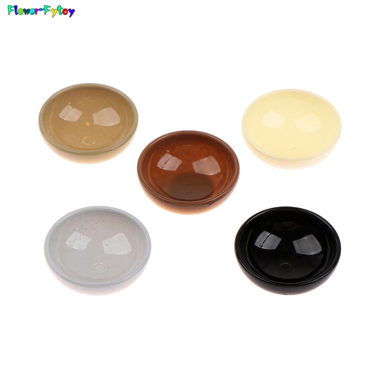 Cuenco de resina en miniatura para casa de muñecas, 2 piezas/10 piezas, 1:6, multicolor, grande, para sopa
