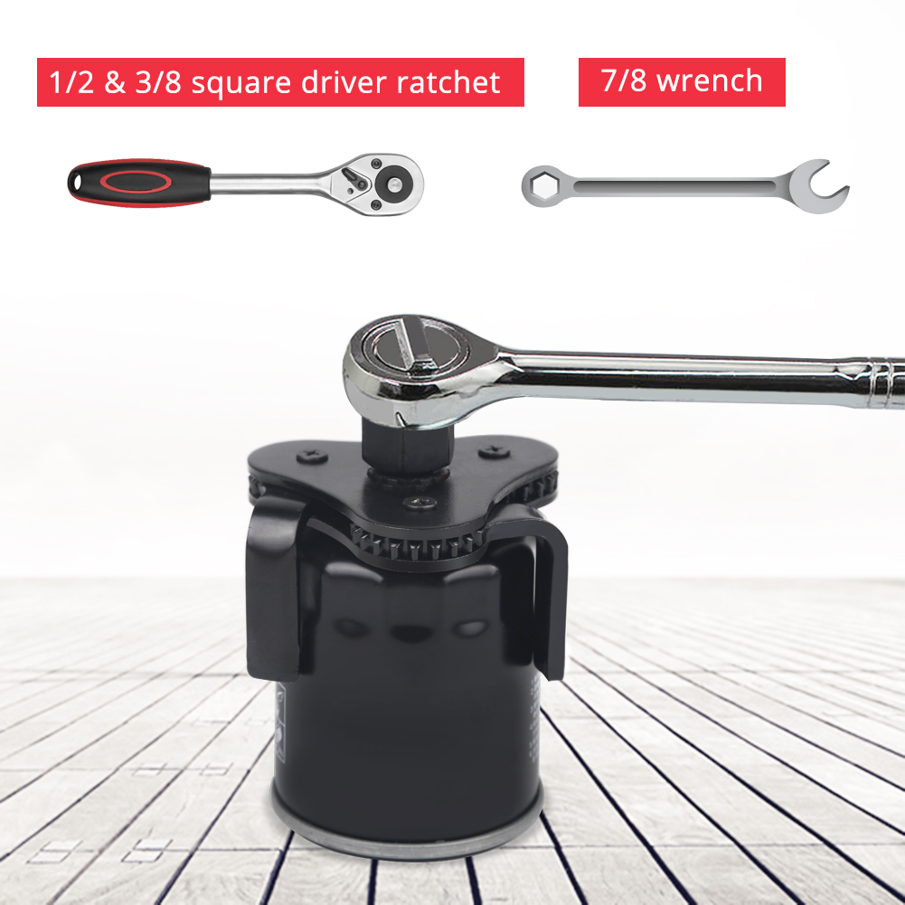 ユニバーサル調整可能なオイルフィルターレンチ 55-115 ミリメートル車の修理とメンテナンス三爪オイルフィルター除去ツール手袋を送る