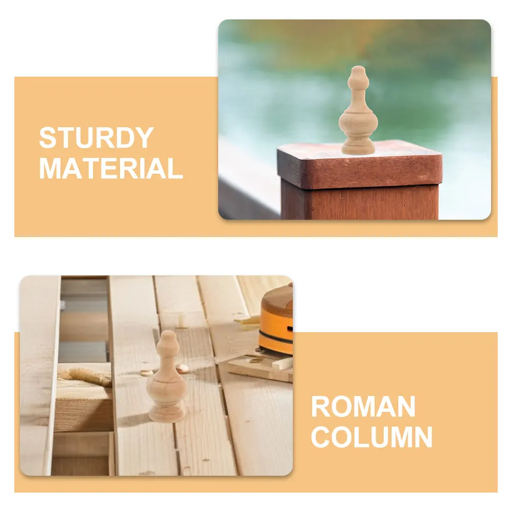 10 Uds. De husillos decorativos de madera maciza, balaustre de columna romana sin terminar para muebles artesanales Diy, balaustres de escaleras para interiores,