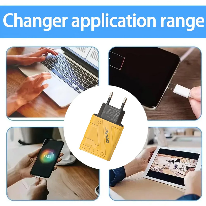 4 in 1 120W Fast Charging Charger Multi Ports USB Type C Charger Adapter For IPhone 16 15 Samsung Xiaomi Quick Charge Adapter