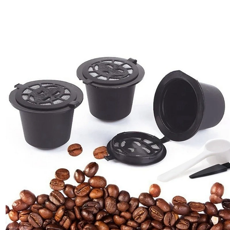 B64B-25 Reusable Nespresso Capsules Refillable Coffee Capsule Filter With Nespresso Coffee Machines With Coffee Spoon Brush