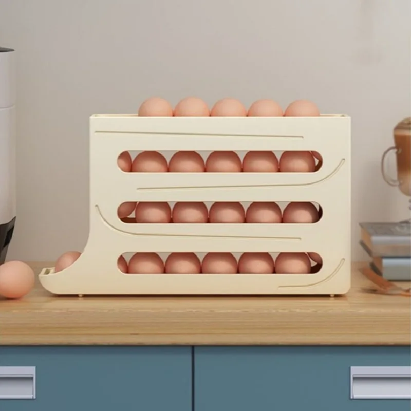 Refrigerator Egg Storage Box Kitchen Egg Box Storage Egg Box Large Capacity Dedicated Egg Carton Egg Rolling Egg Storage Box
