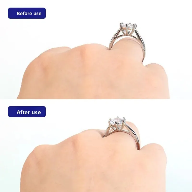 Anel transparente invisível de silicone, 8 tamanhos, anti-perda, suporte de anel invisível, retentor, encolhimento para anéis grandes