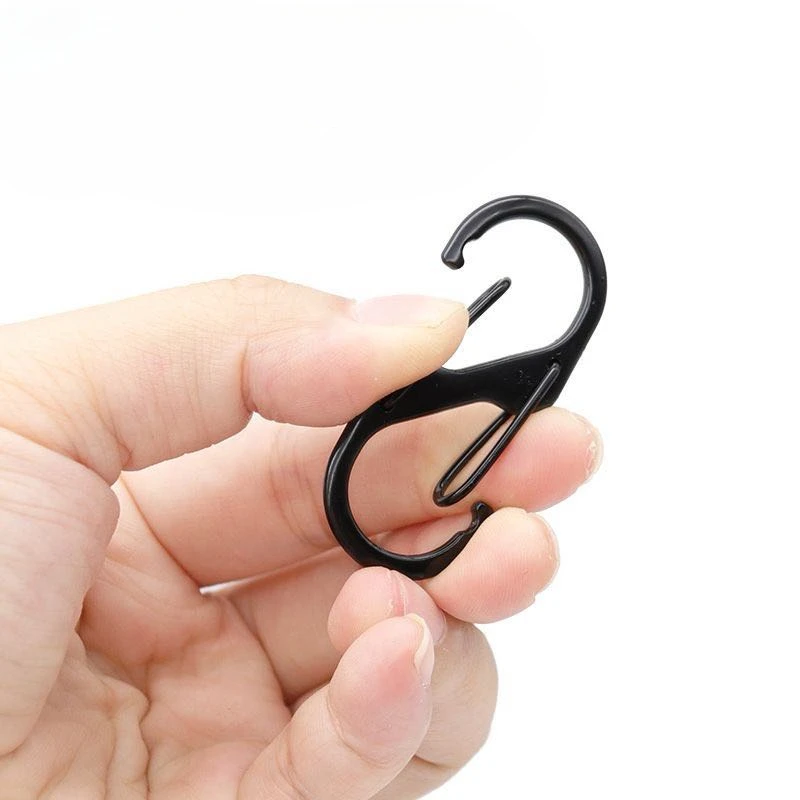1 ~ 10PC Slock Buckles, โลหะ Double Headed พวงกุญแจ, หัวเข็มขัดแปดเหลี่ยม, คลิปฤดูใบไม้ผลิ, อุปกรณ์ตั้งแคมป์และเดินป่า