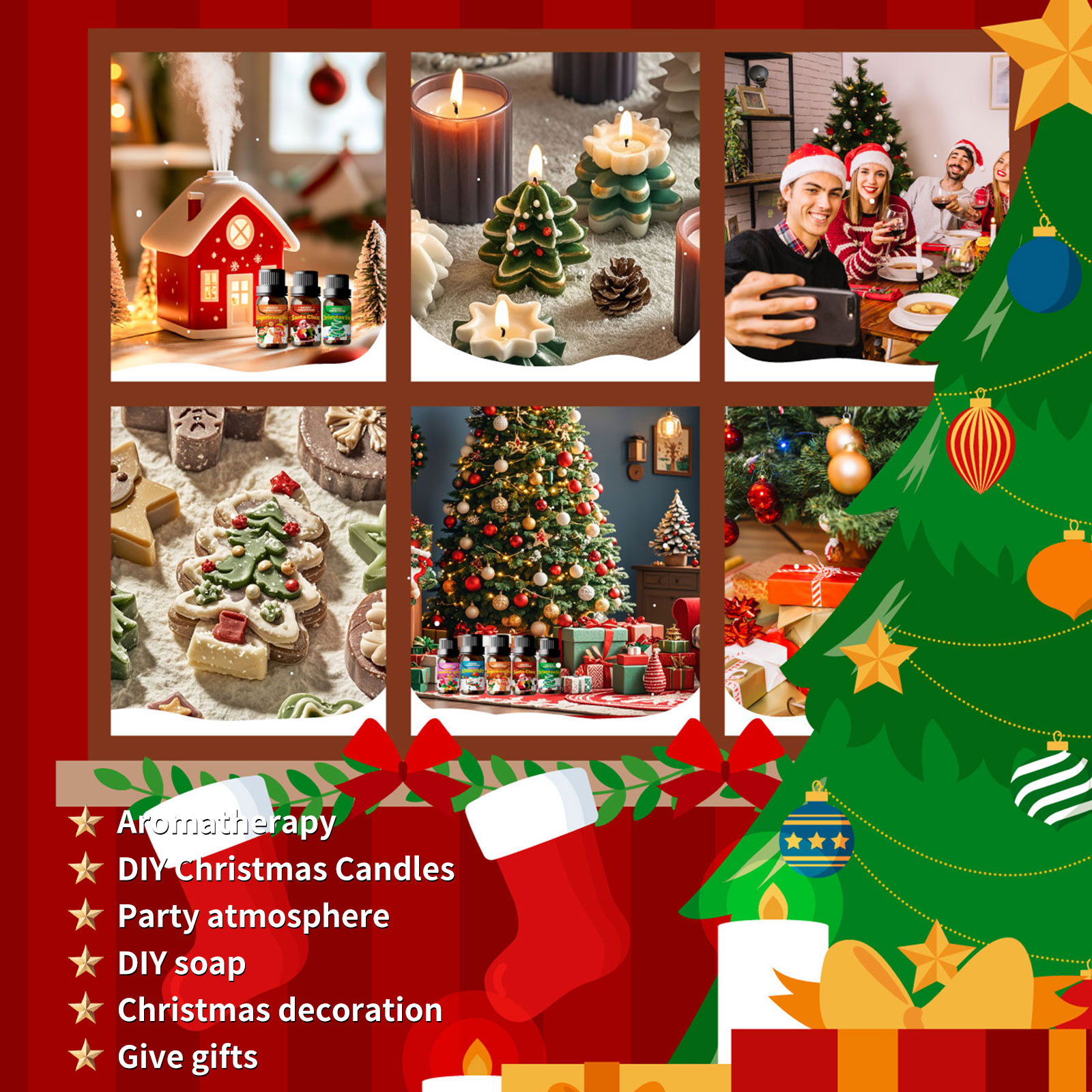 10 ml Lebkuchenmann Ätherisches Öl Weihnachtsparfüm Diffusor Weihnachtsfeier Weihnachtsgeschenke Weihnachtsdekoration