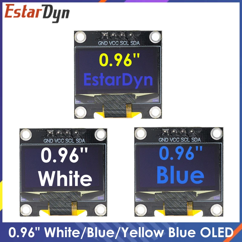 0.96 Inch IIC SPI Nối Tiếp 7/4Pin Trắng/Xanh/Vàng Xanh/Vàng Màn Hình Hiển Thị OLED Mô Đun SSD1306 màn Hình LCD 12864 Bảng Cho Arduino
