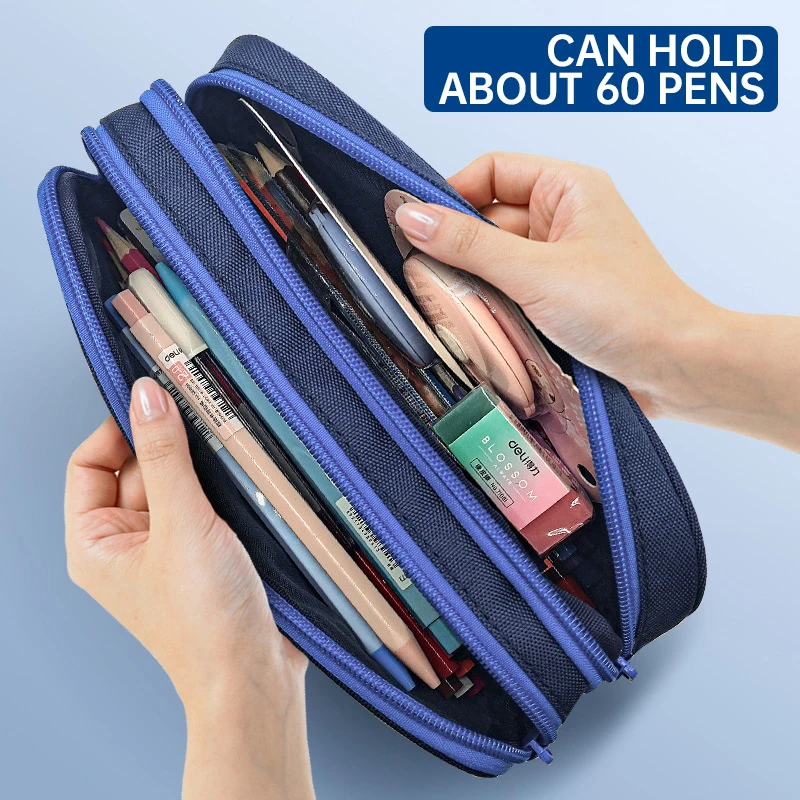 Estojo camuflado do exército, grande capacidade, bolsa de lápis, zíper duplo, bolsa de lona, volta às aulas, material de papelaria, presente