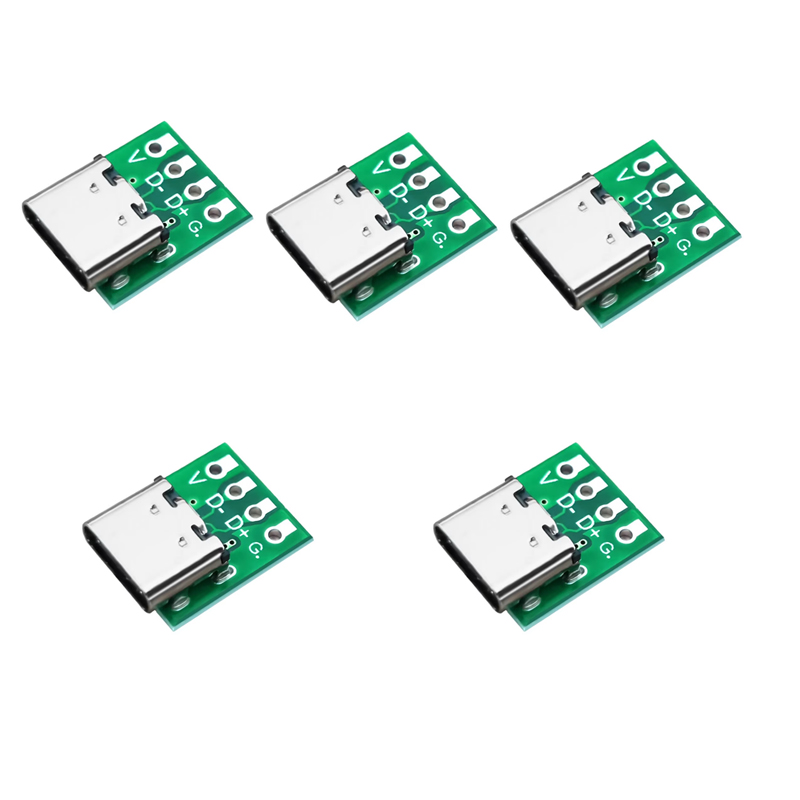 Conector tipo C USB 3,1 tipo C, adaptador de placa PCB de prueba de 16 pines, toma para transferencia de Cable de línea de datos, 10/5 Uds.
