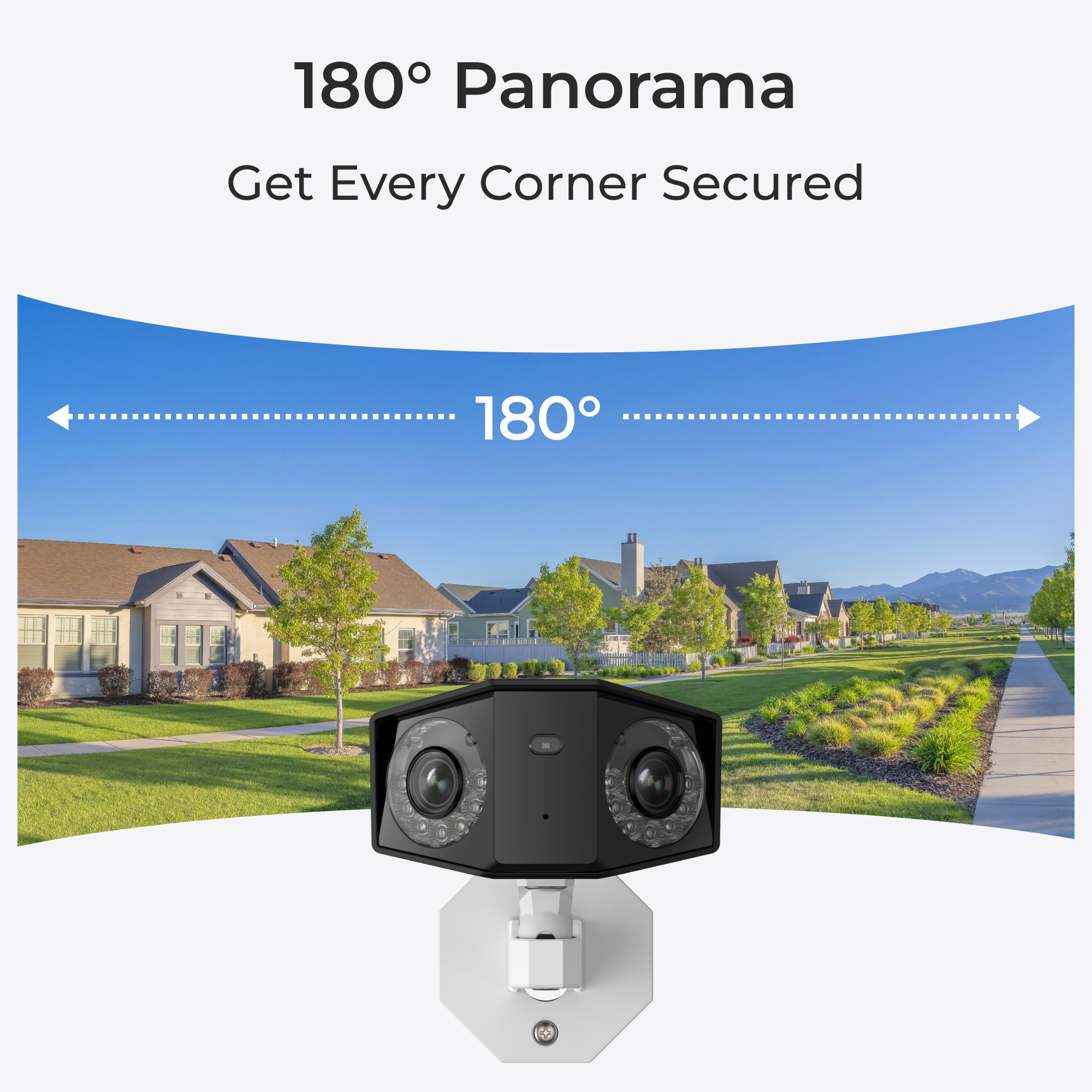 Câmera de segurança de lente dupla Reolink 4K UHD 16MP Duo Series PoE IP Camera 180 ° Câmeras de vigilância por vídeo doméstico com visão panorâmica