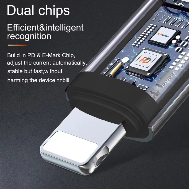 NNBILI PD30W Usb tipo C a ios adaptador para iOS macho a tipo C hembra convertidor para iPhone 14 13 12 11 Macbook conector rápido