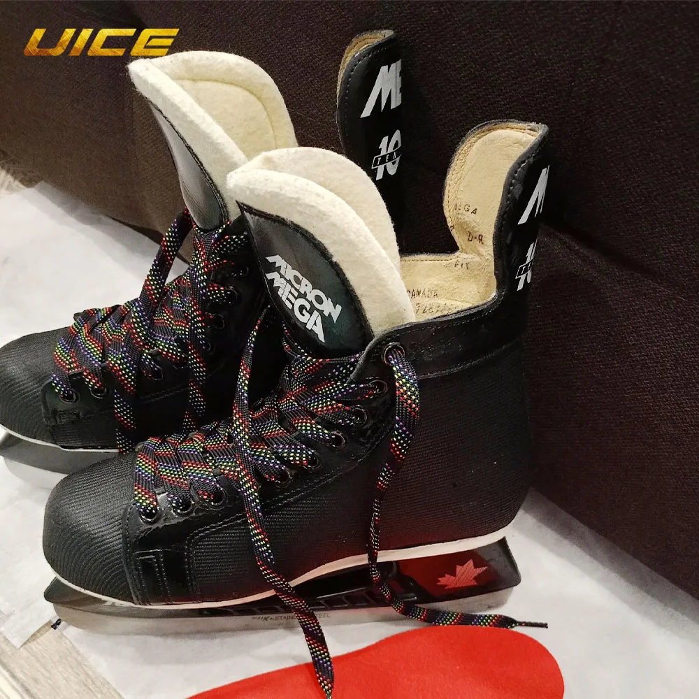 สเก็ต Laces Dual Layer Braid ฮอกกี้อุปกรณ์เสริม 84/96/108/120in เสริม Waxed เคล็ดลับสําหรับกีฬาสเก็ต ICE ฮอกกี้สเก็ตรองเท้า
