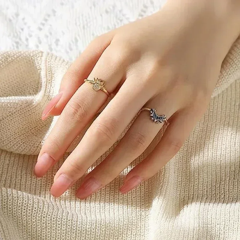 Nuovo anello originale anello sterling 925 cuore fiocco sole luna stella fiore corona per le donne festa della mamma regalo di San Valentino gioielli fai da te