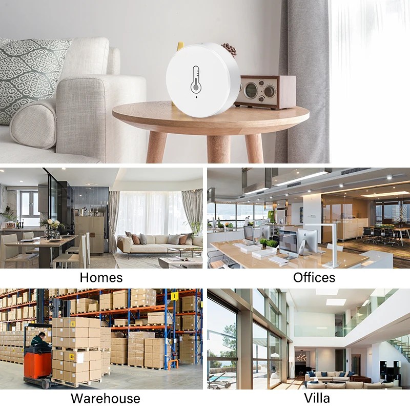 Sensor de humedad y temperatura para el hogar, higrómetro para interior, termómetro inteligente para el hogar, funciona con Smart Life, Alexa, asistente de Google, Tuya ZigBee 3,0
