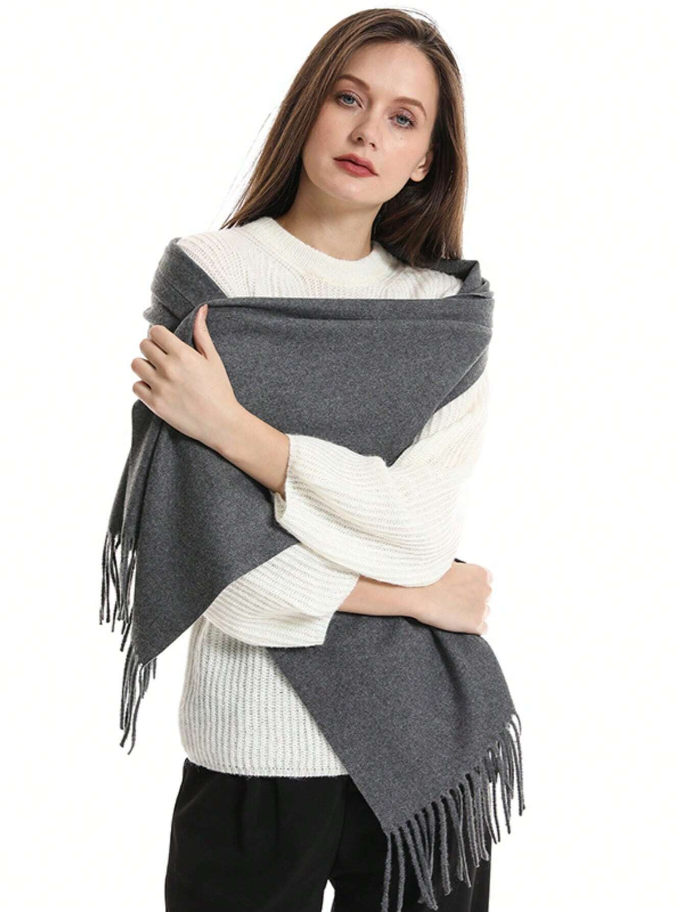 Nieuwe 62 Kleur Winter Sjaal Voor Vrouwen Lange Warme Kasjmier Sjaals Hijab Effen Dame Sjaal Wrap Vrouwelijke Pashmina Bandana Hoofd Sjaals