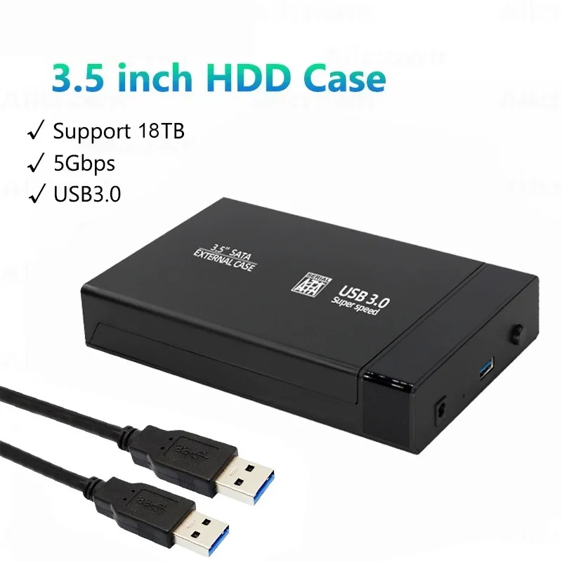 Корпус для жесткого диска 3,5 дюйма, адаптер SATA-USB 3.0, корпус для внешнего жесткого диска 2,5 дюйма, 3,5 дюйма, корпус для жесткого диска емкостью 450 Мбит/с, 22 ТБ для ПК, ноутбука