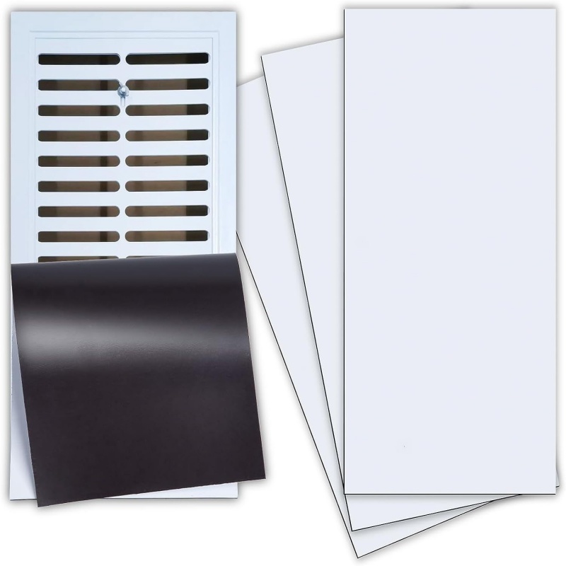 Capas de ventilação magnéticas fortes para registros de ar padrão de piso doméstico 5,5 × 12 polegadas 1 peça capa de ventilação folha magnética flexível