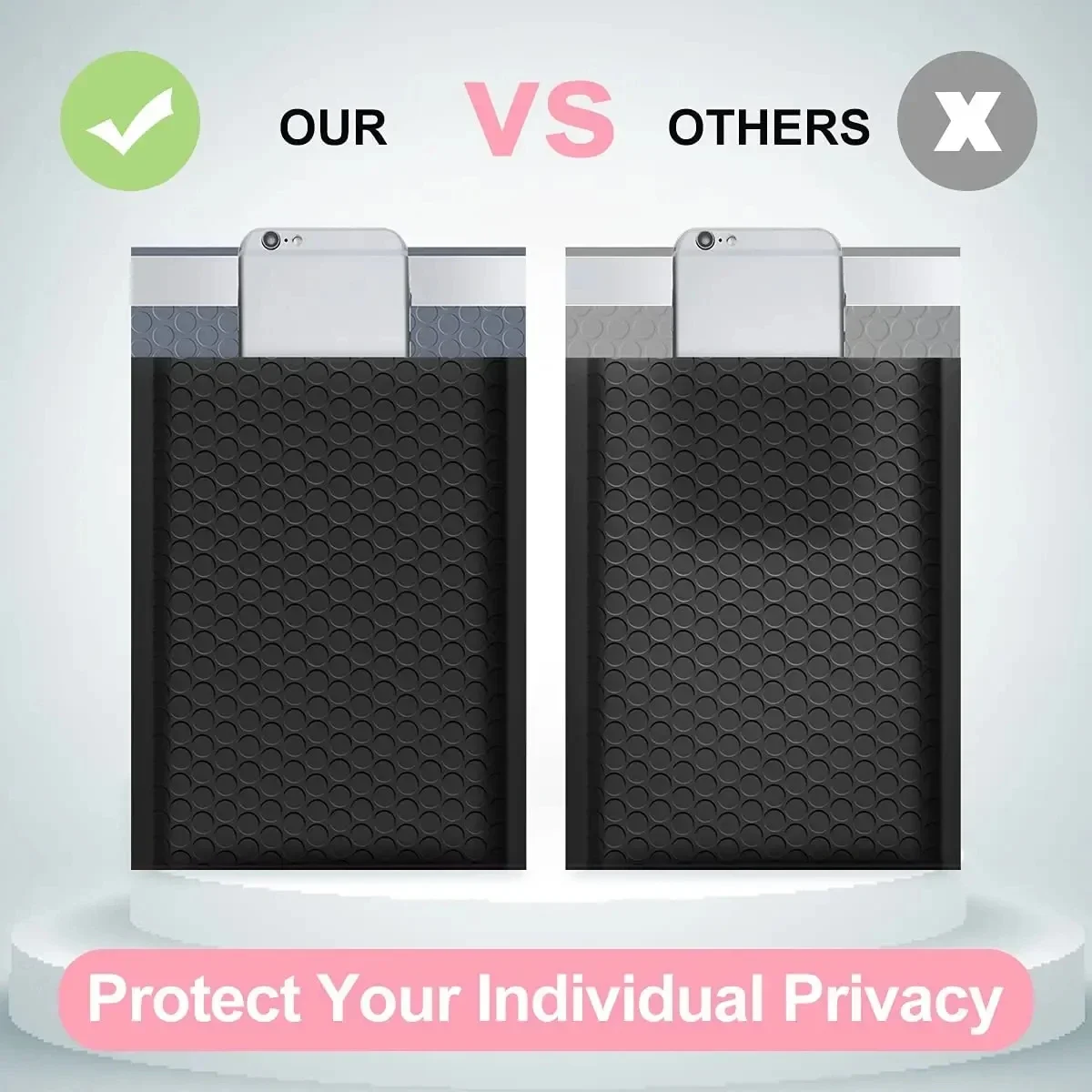 100 個の封筒配送パッケージ黒の包装用品バブルメーラー梱包袋封筒送信パッケージ中小企業