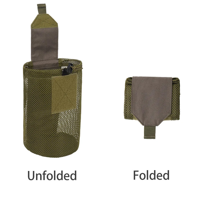 OPHIDIANTAC Custodia da cintura pieghevole per organizer vari MOLLE Custodia tattica per bottiglia d'acqua in rete riciclaggio in rete
