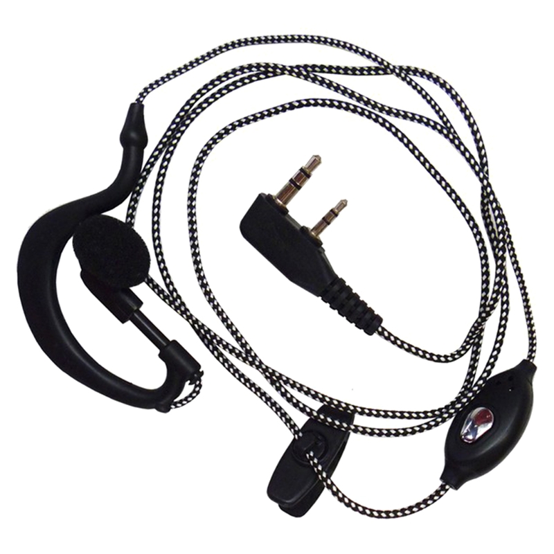 Hochwertiges 2-poliges Headset-Mikrofon für tragbare Sicherheits-Walkie-Talkies, Zwei-Wege-Radio-Headset, UV5R-Gewebekopfhörer